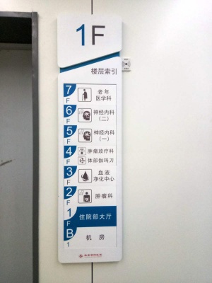 病院电梯口导视