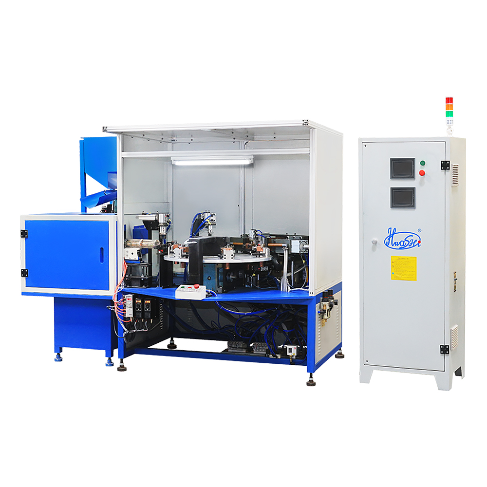 汽车发念头碳刷与支架总成自动旋转焊机