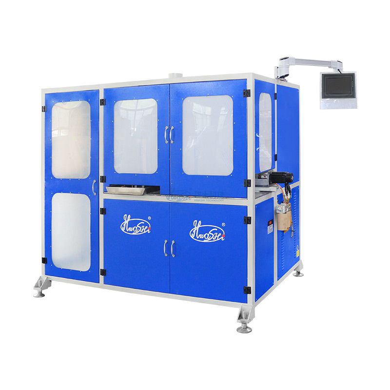 铜编织线自动压方焊接剪切一体机