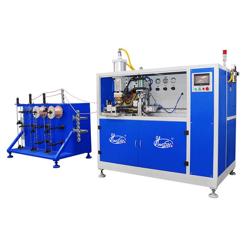 铜编织线自动压方焊接剪切一体机