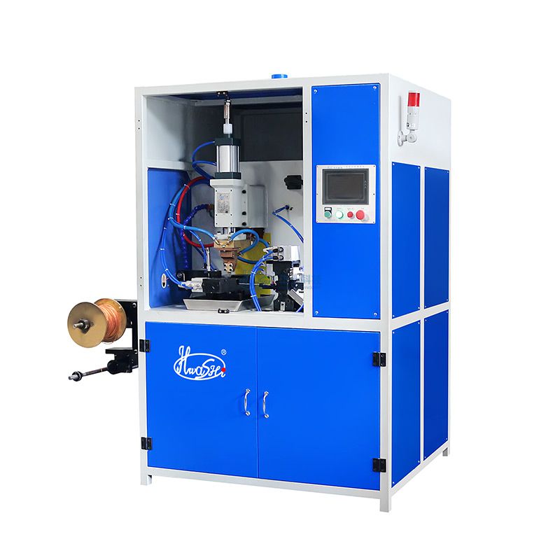 铜编织线自动压方焊接剪切一体机
