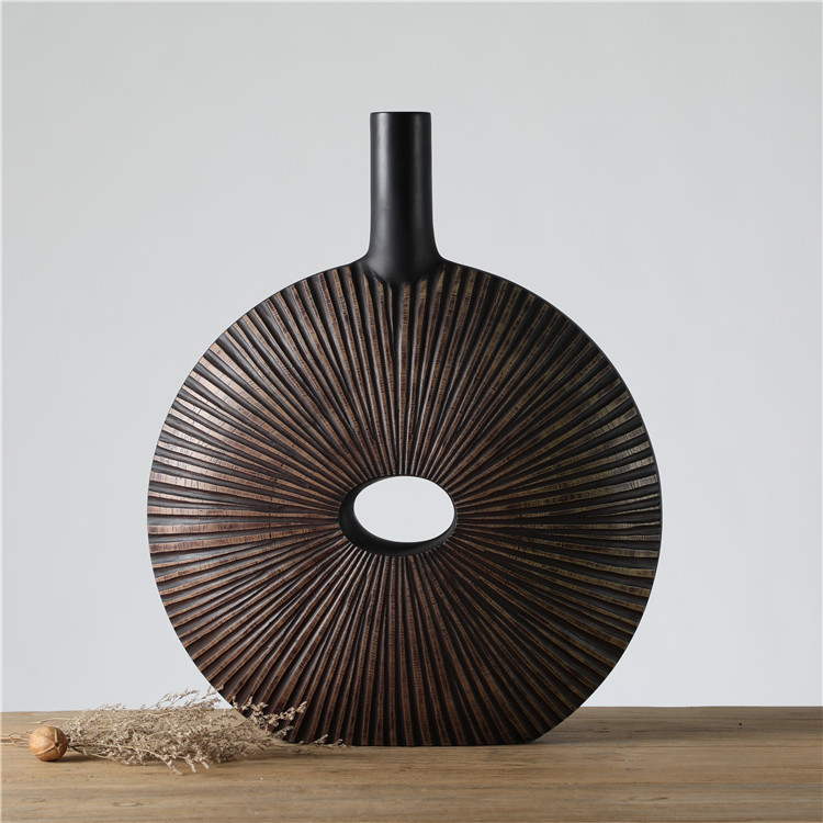 Original decor abstract home decoration handmade nordic resin flower vase for home office decor