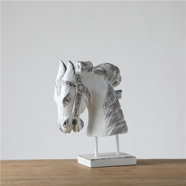 2019 Home Business Retro Decoration Animal Horse Art Auspicious Resin Ornaments Horse Sculpture Statue