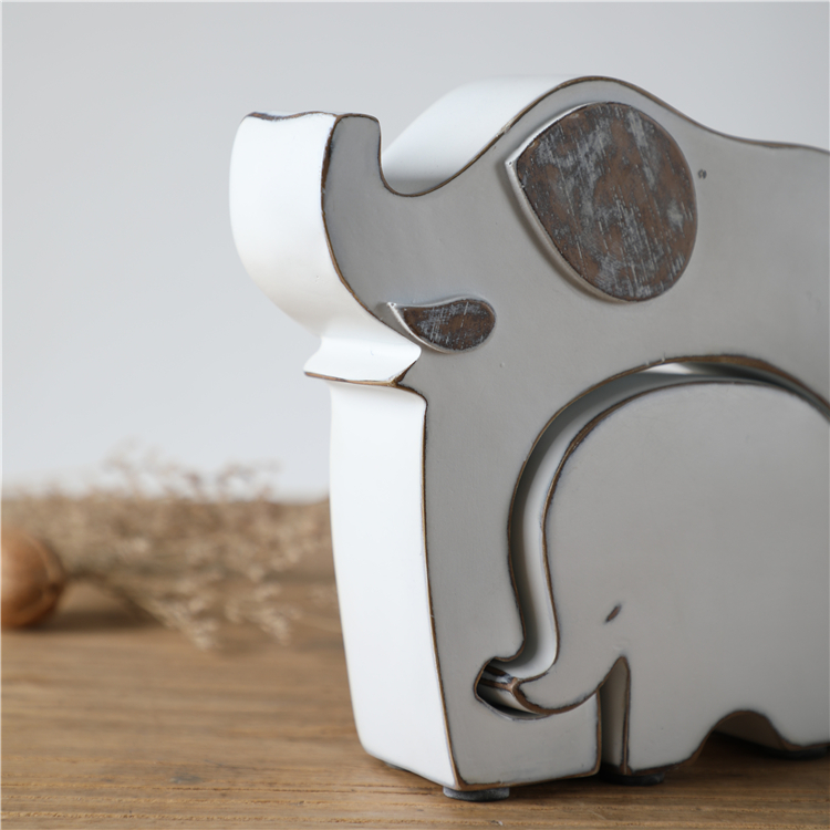 Wholesale White elephant Statue Resin Craft Home Decoration