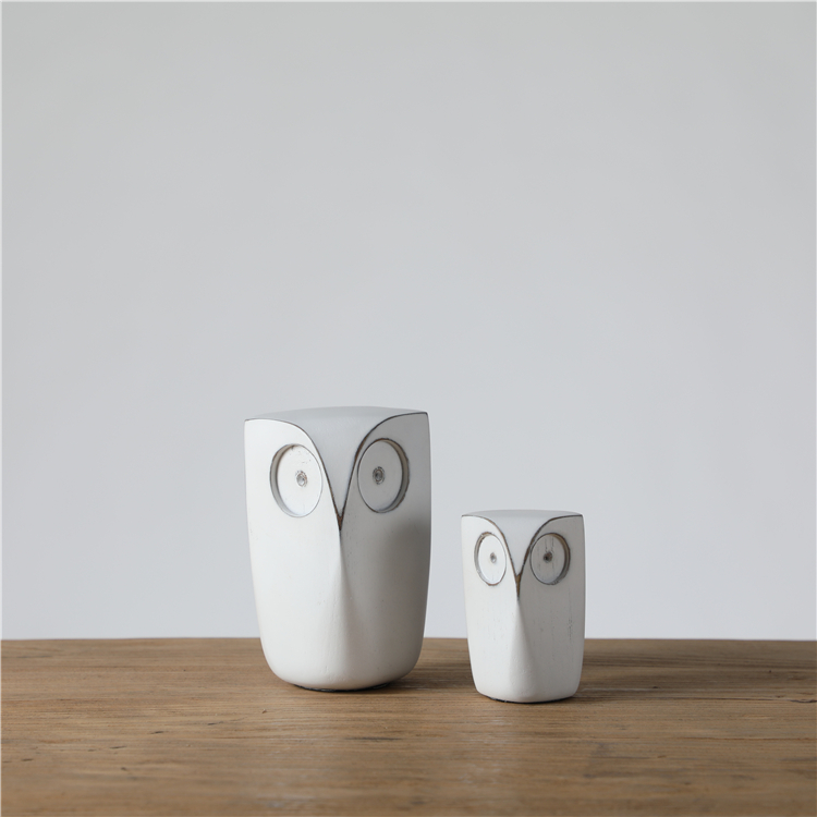 Resin Abstract Owl Figurine Decor Home Modern Decoration Art And Craft