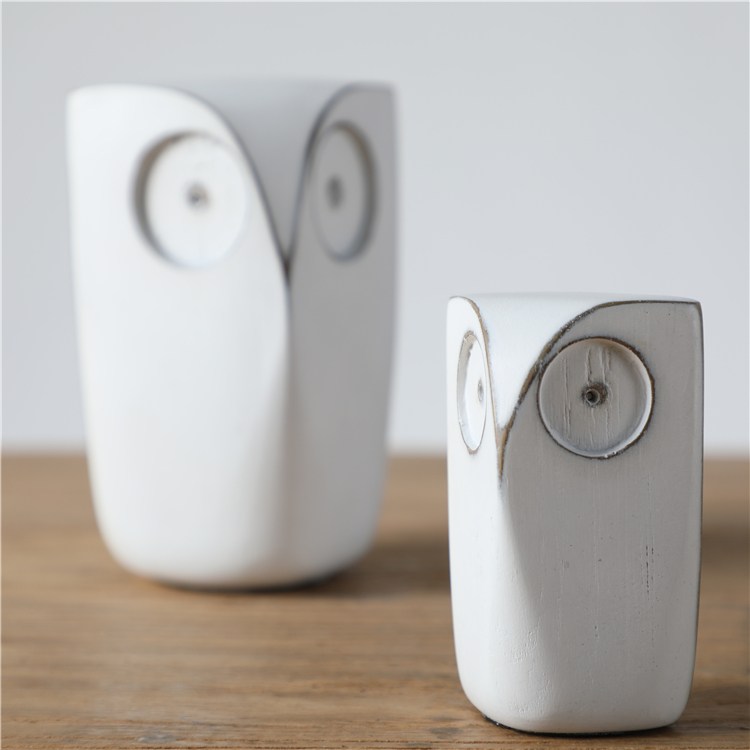 Resin Abstract Owl Figurine Decor Home Modern Decoration Art And Craft