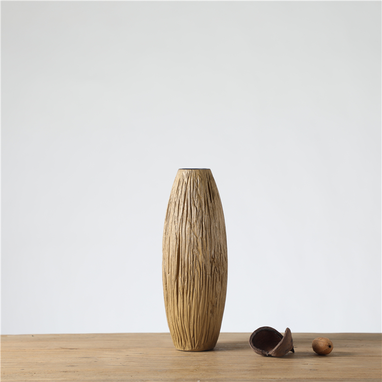 Wholesale Home Decor Innovative Corner Carved Resin Dried Flower Vase