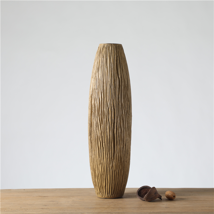 Wholesale Home Decor Innovative Corner Carved Resin Dried Flower Vase