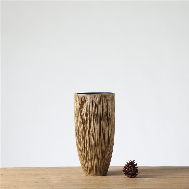 wholesale Rustic Style Resin tall floor flower vase modern