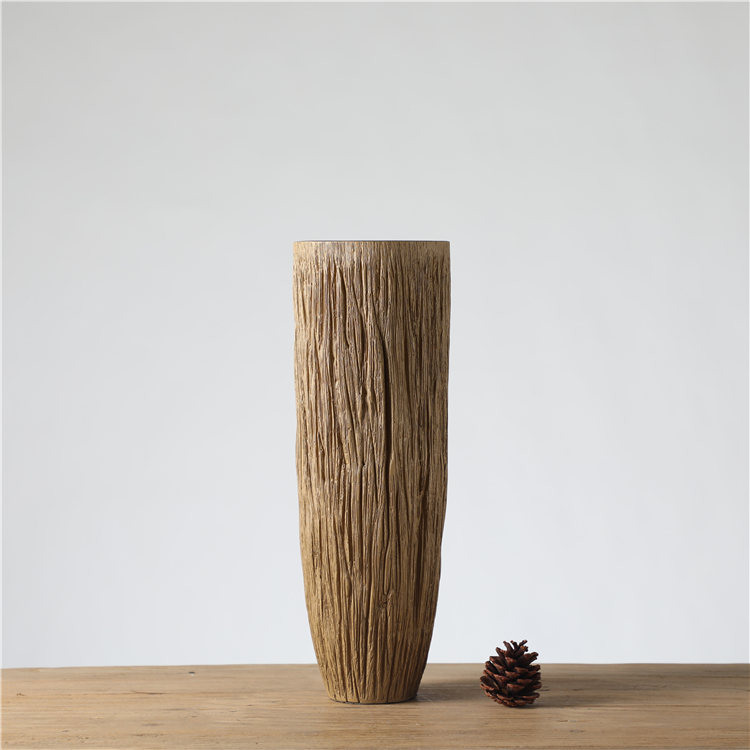 wholesale Rustic Style Resin tall floor flower vase modern