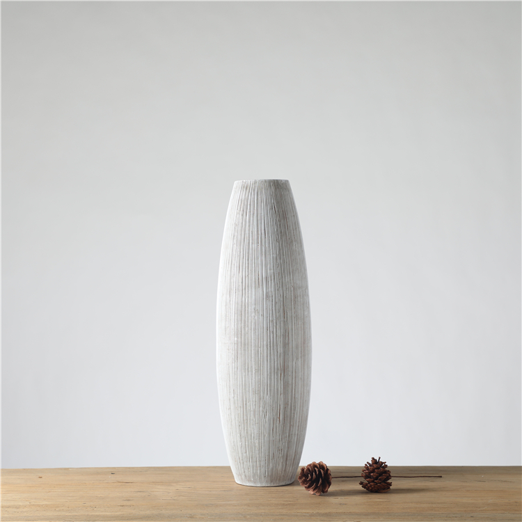 Wholesale Large Polyresin Fashion Vase Home Decorative Flower Vase Nordic Floor Standing Vase