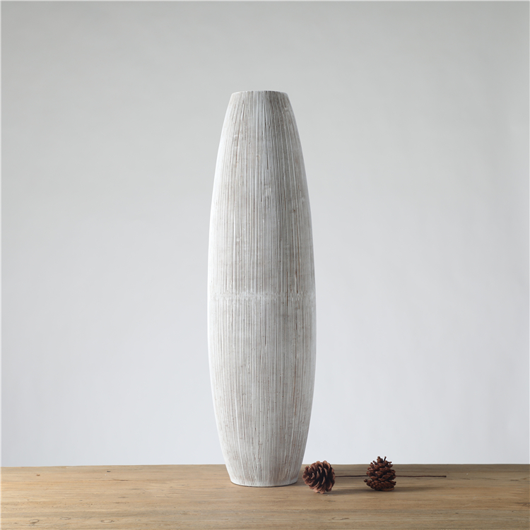 Wholesale Large Polyresin Fashion Vase Home Decorative Flower Vase Nordic Floor Standing Vase