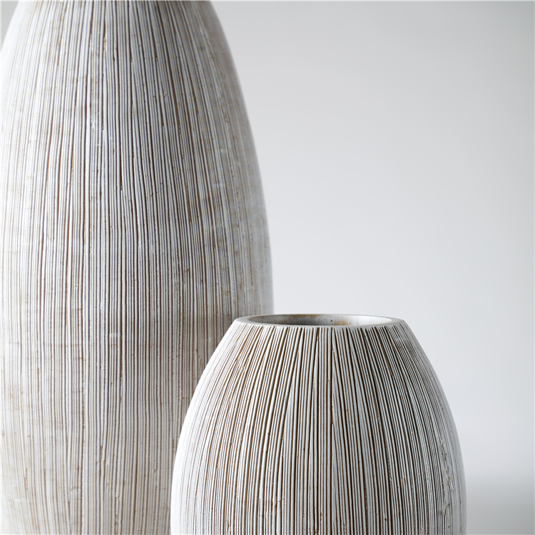 Wholesale Large Polyresin Fashion Vase Home Decorative Flower Vase Nordic Floor Standing Vase