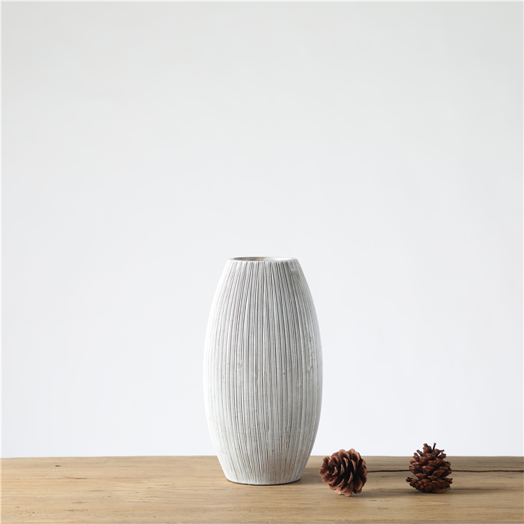Wholesale Large Polyresin Fashion Vase Home Decorative Flower Vase Nordic Floor Standing Vase