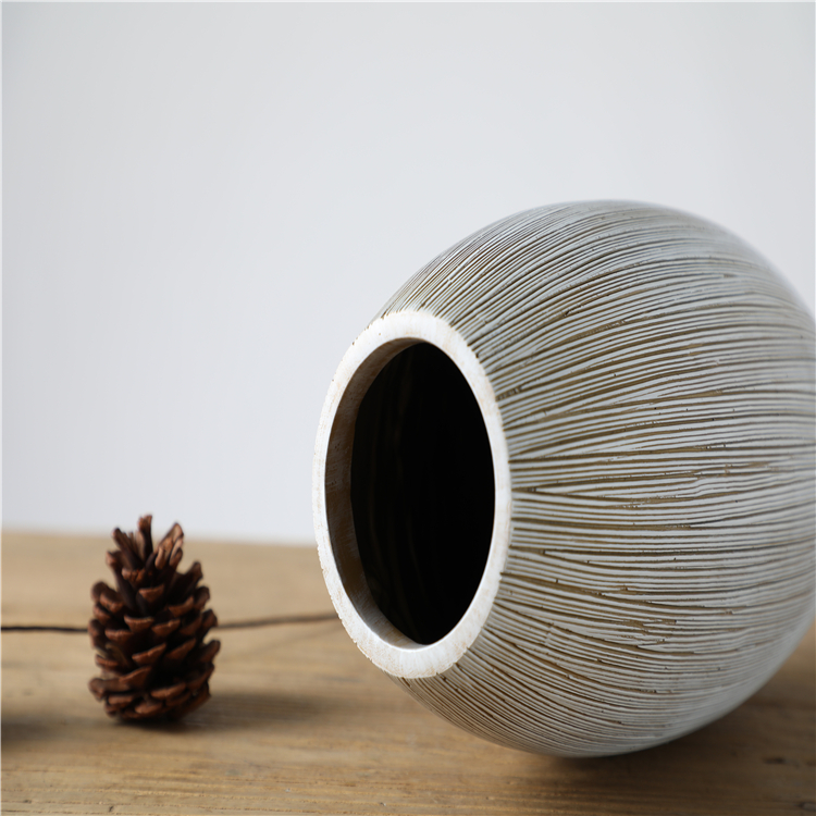 Wholesale Large Polyresin Fashion Vase Home Decorative Flower Vase Nordic Floor Standing Vase