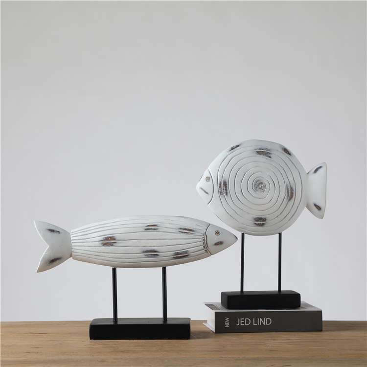 Nordic Style Luxury Elegant Retro Home fish Resin Decoration Craft