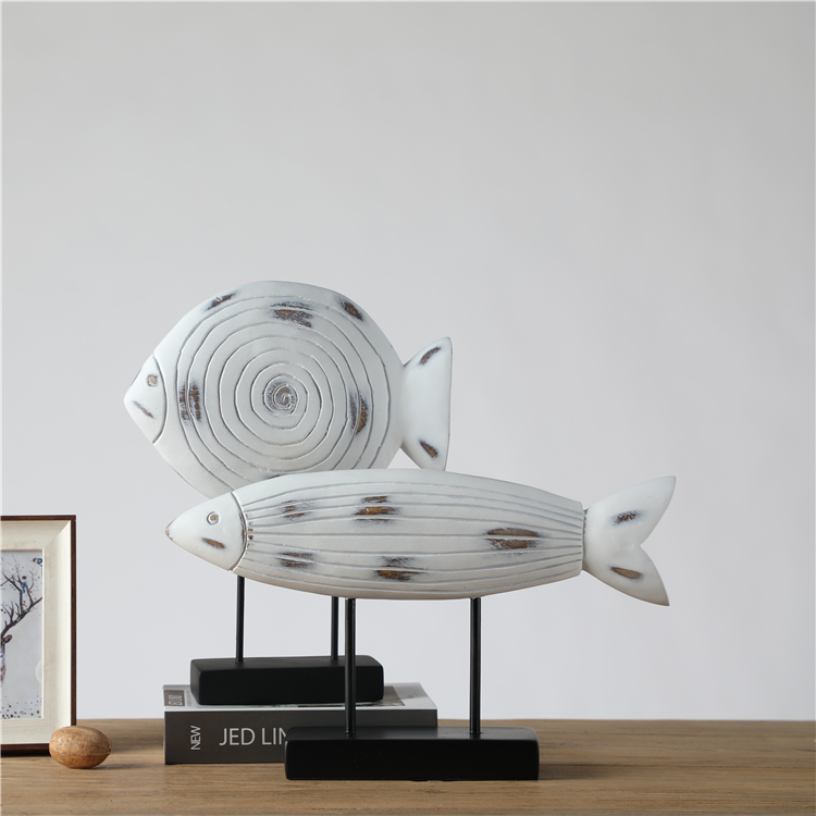 Nordic Style Luxury Elegant Retro Home fish Resin Decoration Craft