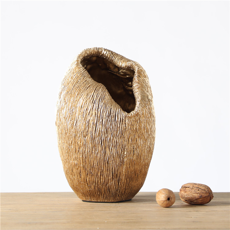 Nordic Style High Quality Elegant Decoration Gold Unique Goods Home Art Vases