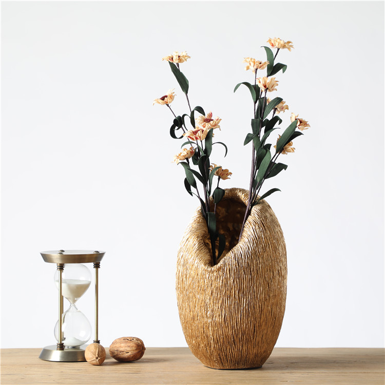 Nordic Style High Quality Elegant Decoration Gold Unique Goods Home Art Vases