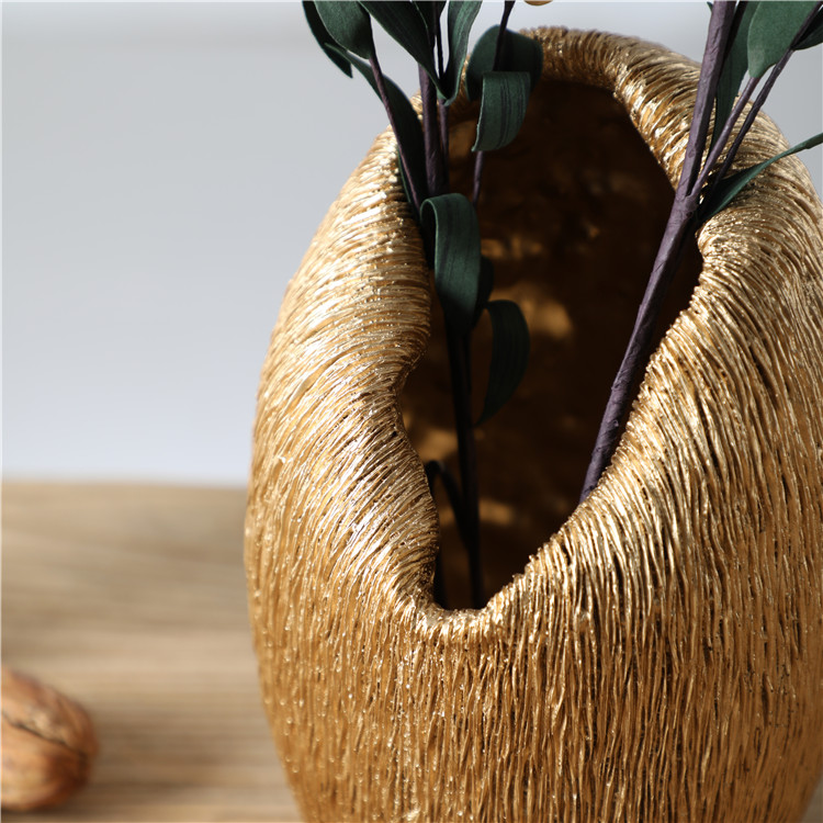 Nordic Style High Quality Elegant Decoration Gold Unique Goods Home Art Vases