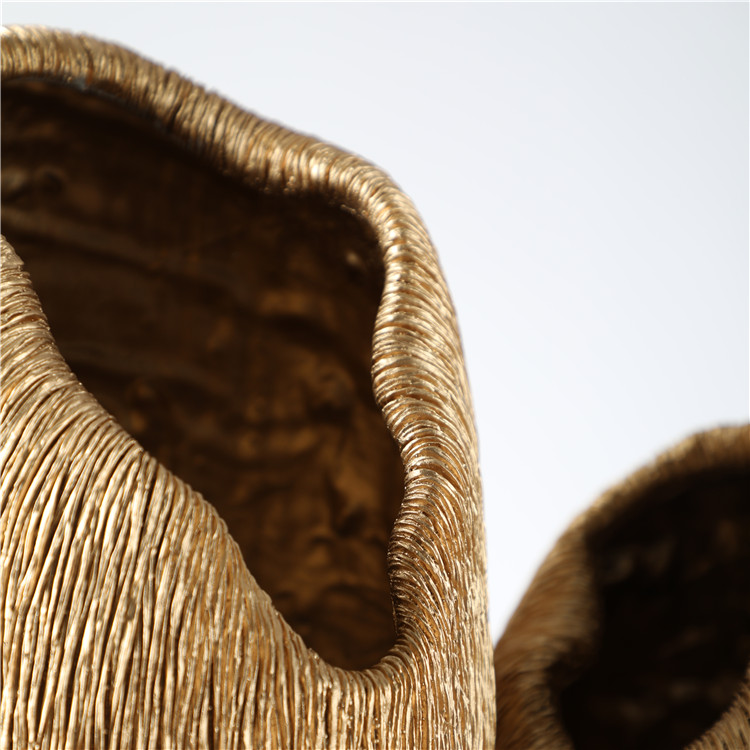 Nordic Style High Quality Elegant Decoration Gold Unique Goods Home Art Vases
