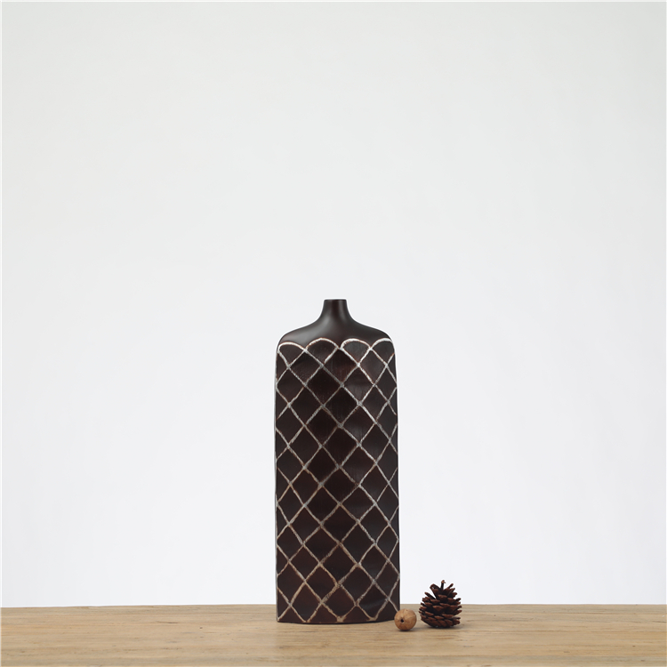 Nordic Home Decor Elegant Hntique Resin Vase Tall Floor Flower Large Vase