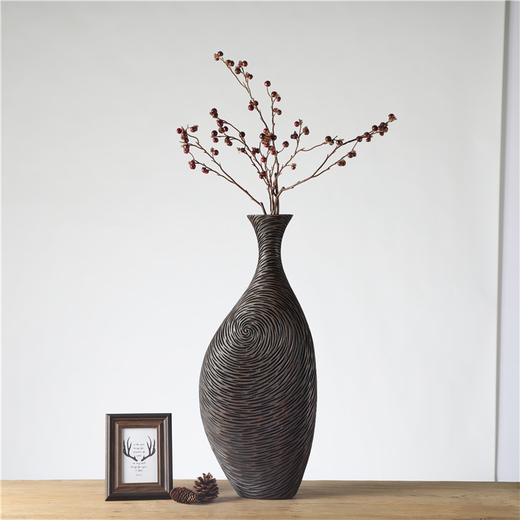 Wholesale New China Europe Style Durable Tall Polyresin Floor Home Vase