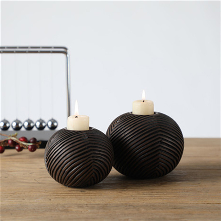 Nordic Style Home Tabletop Decorative Handmade Craft Tea Light Home Decoration Resin Candle Holder For Gift