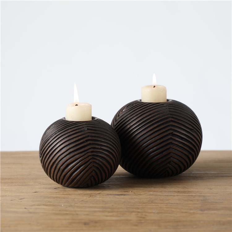Nordic Style Home Tabletop Decorative Handmade Craft Tea Light Home Decoration Resin Candle Holder For Gift