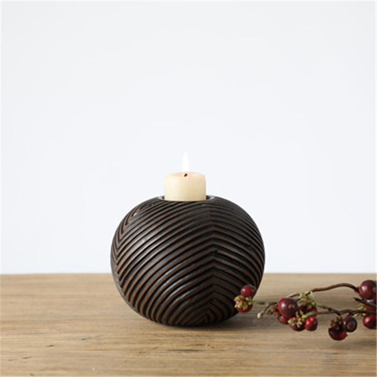 Nordic Style Home Tabletop Decorative Handmade Craft Tea Light Home Decoration Resin Candle Holder For Gift