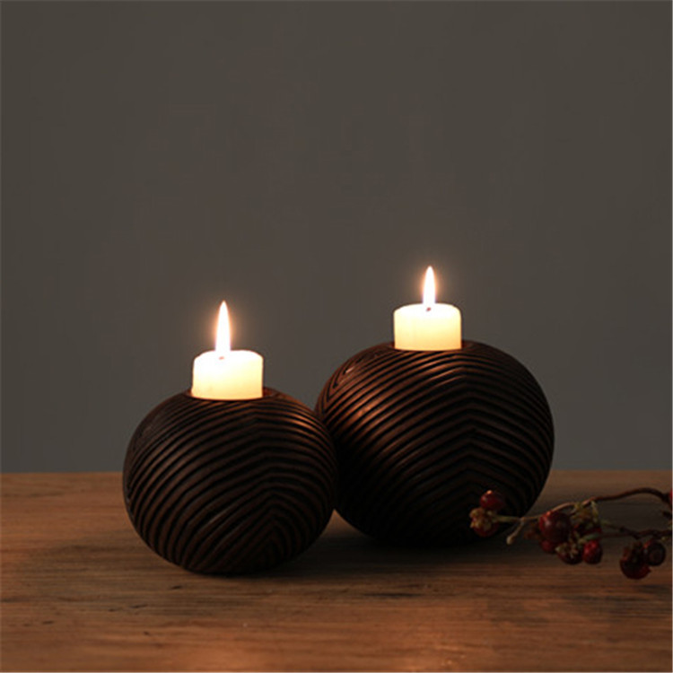 Nordic Style Home Tabletop Decorative Handmade Craft Tea Light Home Decoration Resin Candle Holder For Gift