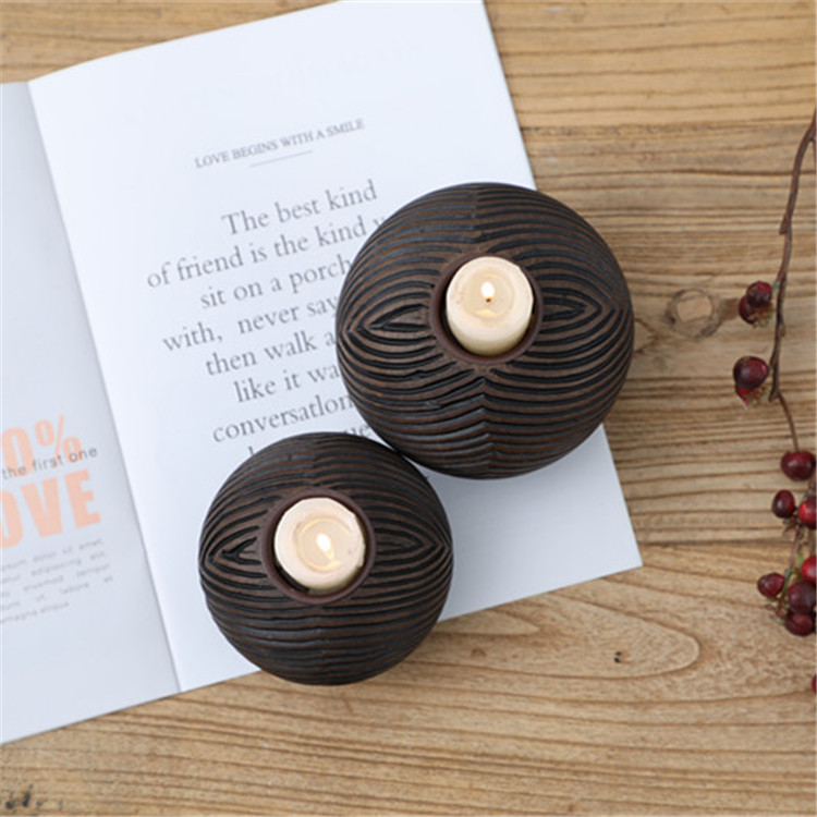 Nordic Style Home Tabletop Decorative Handmade Craft Tea Light Home Decoration Resin Candle Holder For Gift