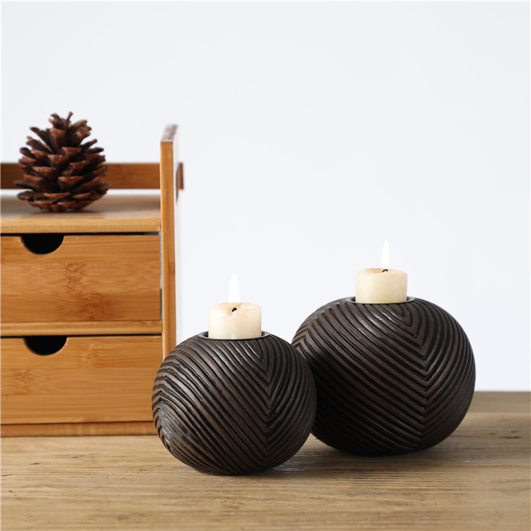 Nordic Style Home Tabletop Decorative Handmade Craft Tea Light Home Decoration Resin Candle Holder For Gift