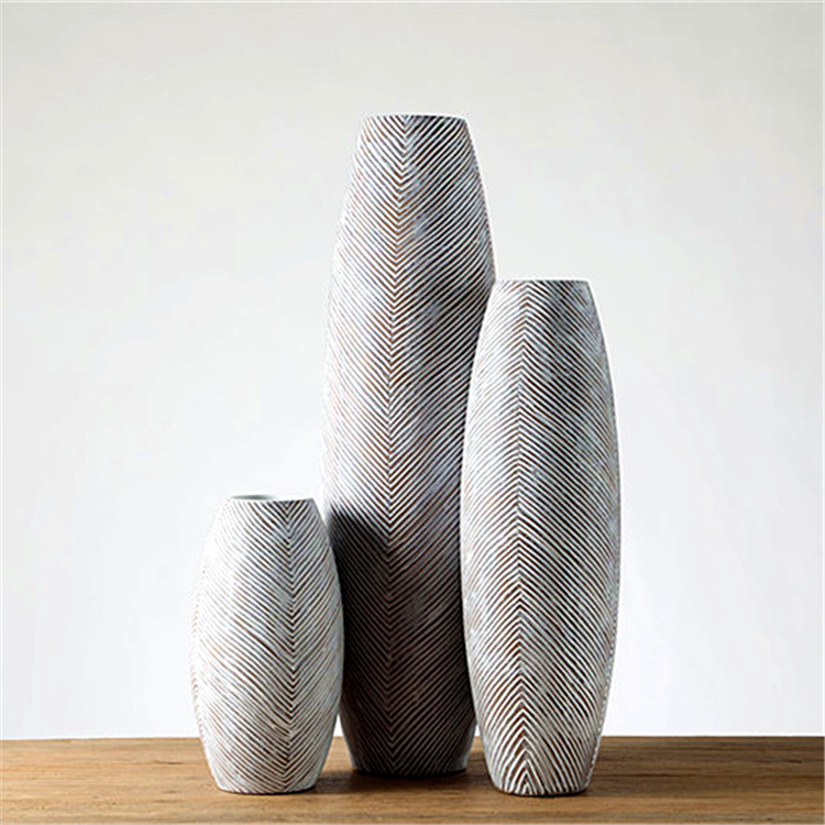 Hot Sale Home Decor Polyresin Decorative Large Vase White Tall Floor Vase
