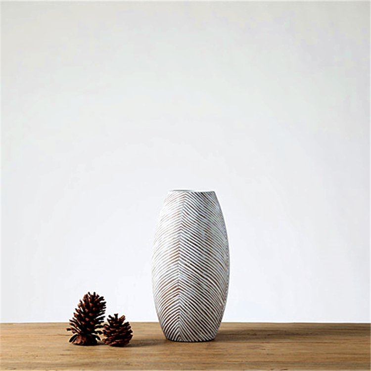 Hot Sale Home Decor Polyresin Decorative Large Vase White Tall Floor Vase