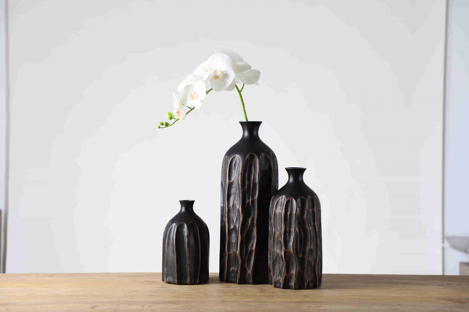 Home corner exquisite western nordic vase luxurye resin vases home decorative tabletop black vases