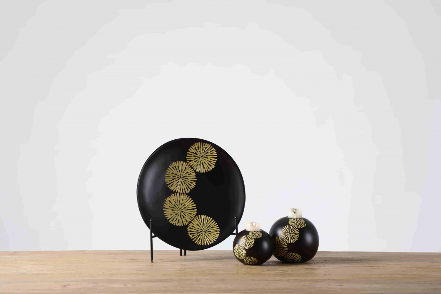 new arrival Handmade Resin Craft Candle Holder With Decal