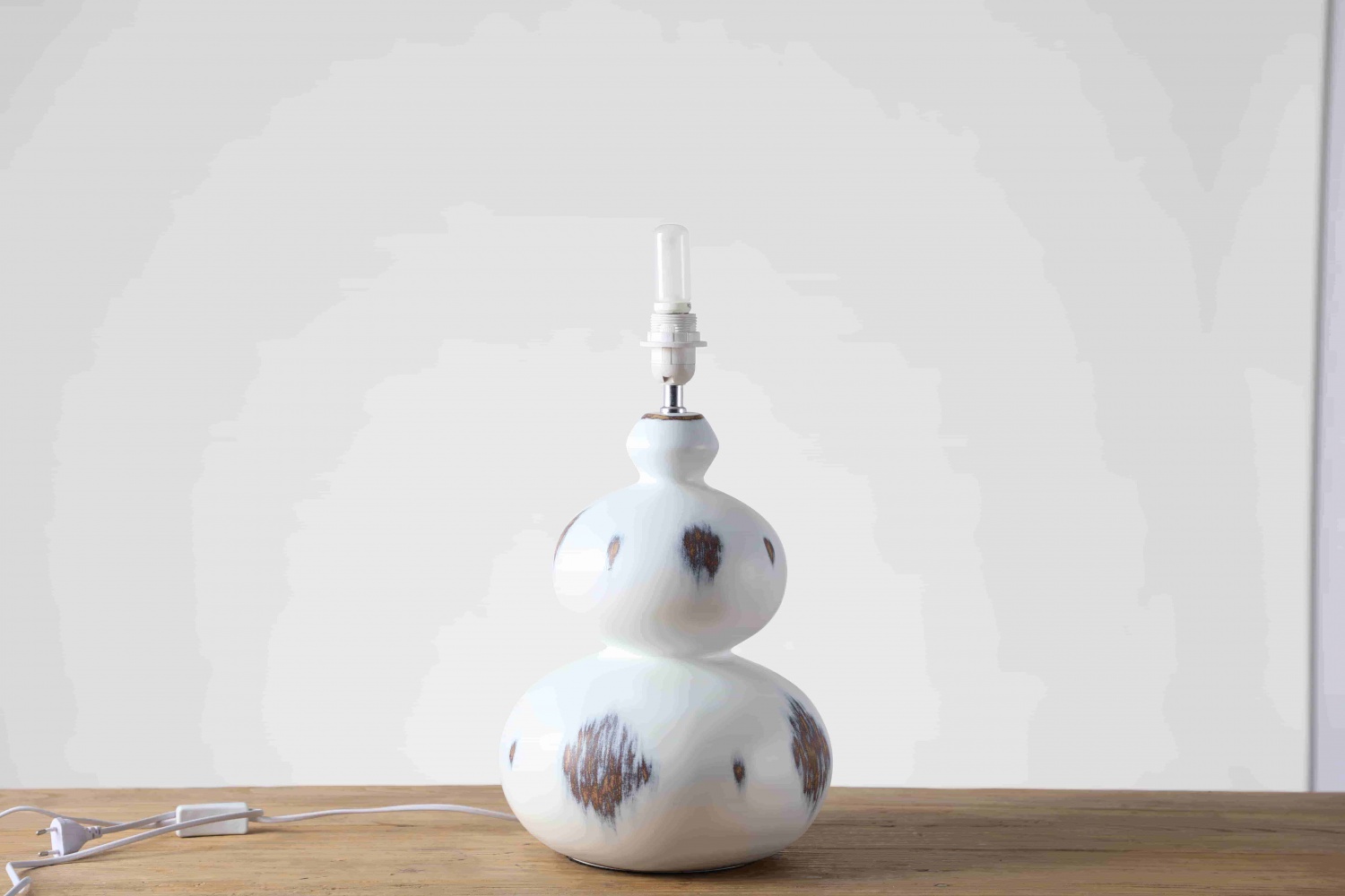 Bedside Table Lights Bottle Gourd Shape Resin Decorative Lamp For Living Room
