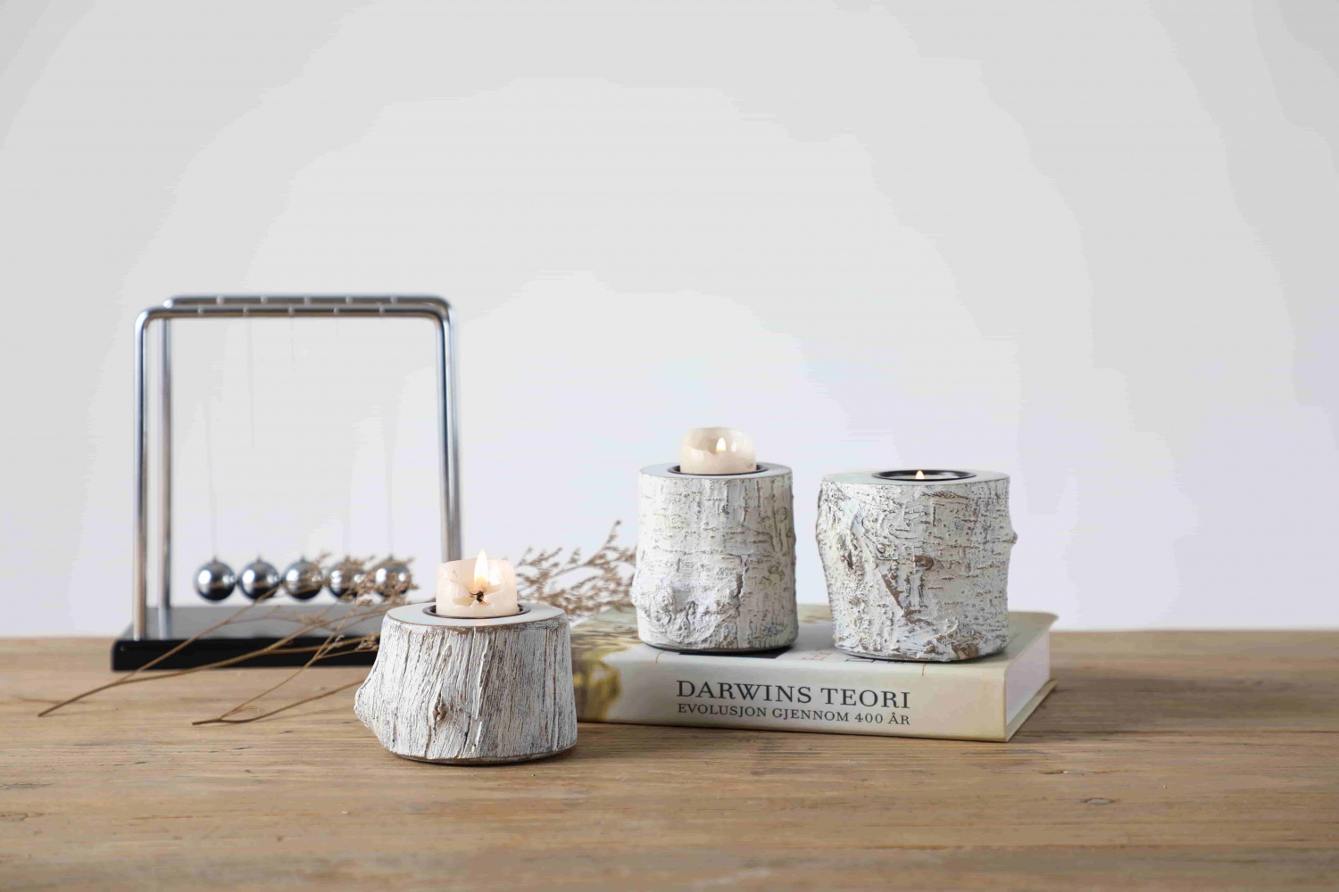 Elegant Home Decor Slice Of Ginseng Shape Tray With Branch Shape Candle Holder Set