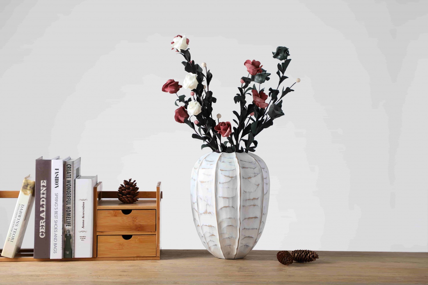 Modern Desktop Decoration Craft Ornaments Home Decor Flower Vase White Flower Vase For Home Decor