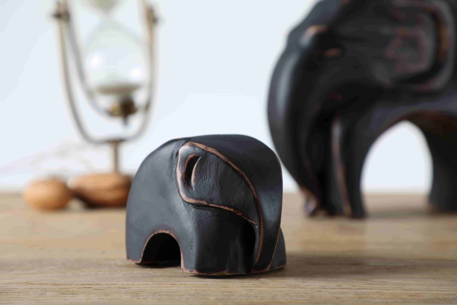 Promotional Resin Luxury Handmade Craft Animal Ornament Statue Black Home Decor
