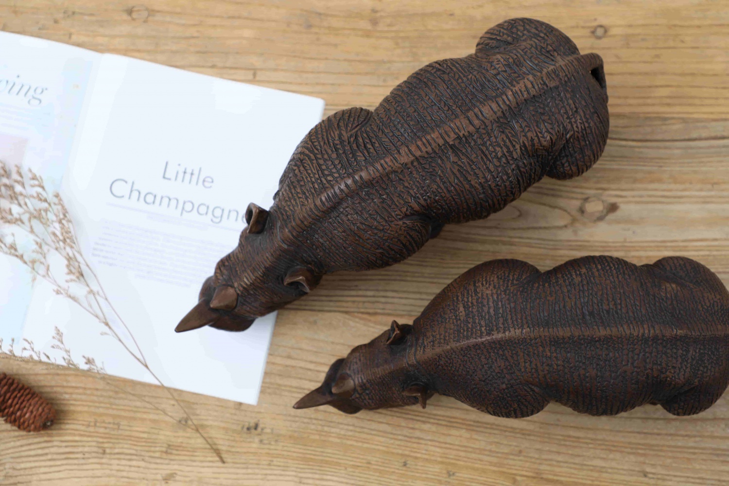 Decorative Items Art Craft Animal Ornaments Rhinoceros Sculpture For Living Room