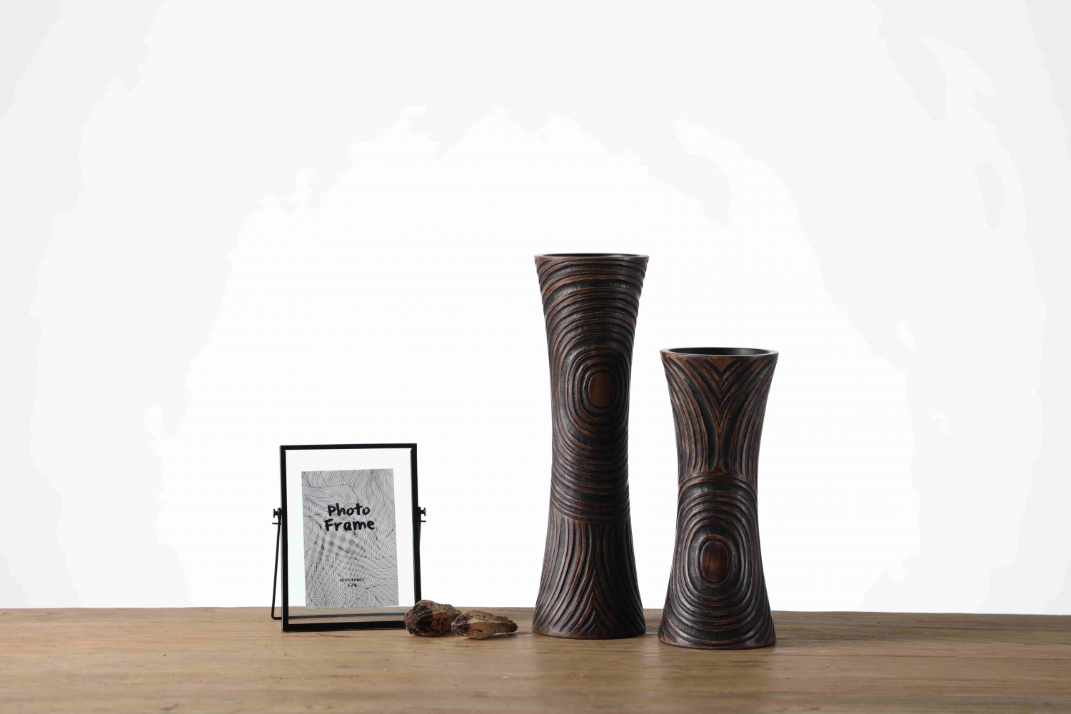 New Arrival Home Decorative Carved Vase Resin Floor Vase Rustic Home Decorations Vase