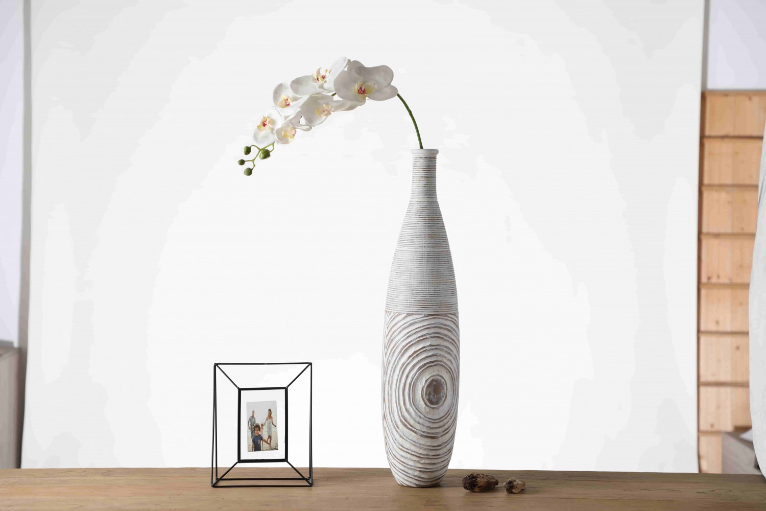 Eco-friendly polyresin ornament white home decor Vase luxury modern vase