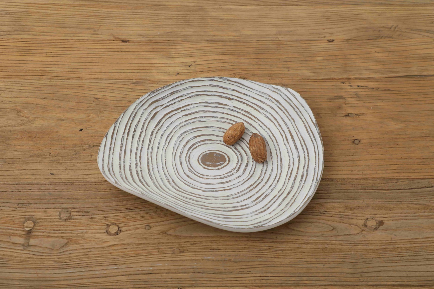 Handmade Exotic Resin ribbed Decoration Candle Holder and Tray