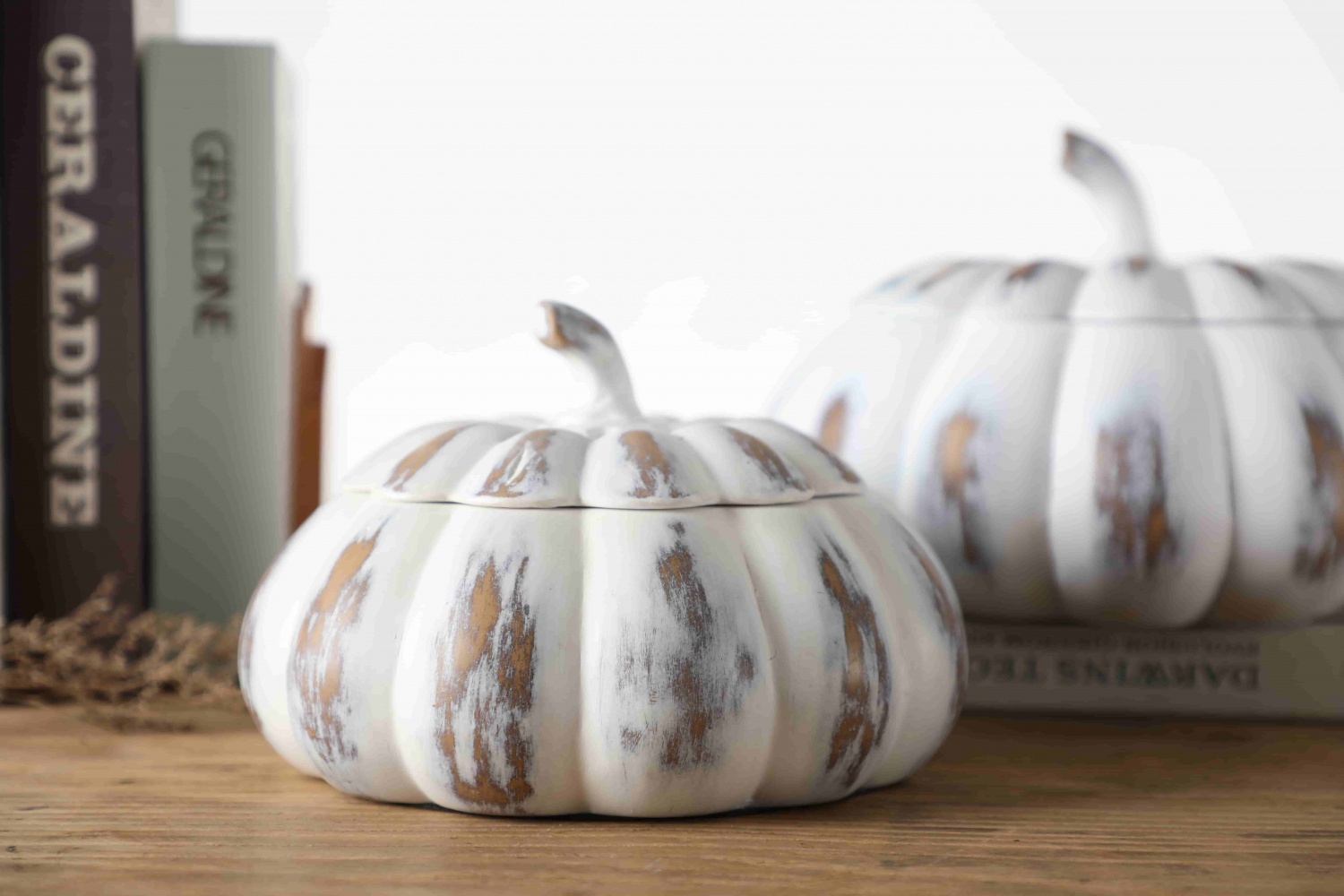 Supplies Polyresin Interesting Funny White Fruits Pumpkin Resin Craft Home Decor