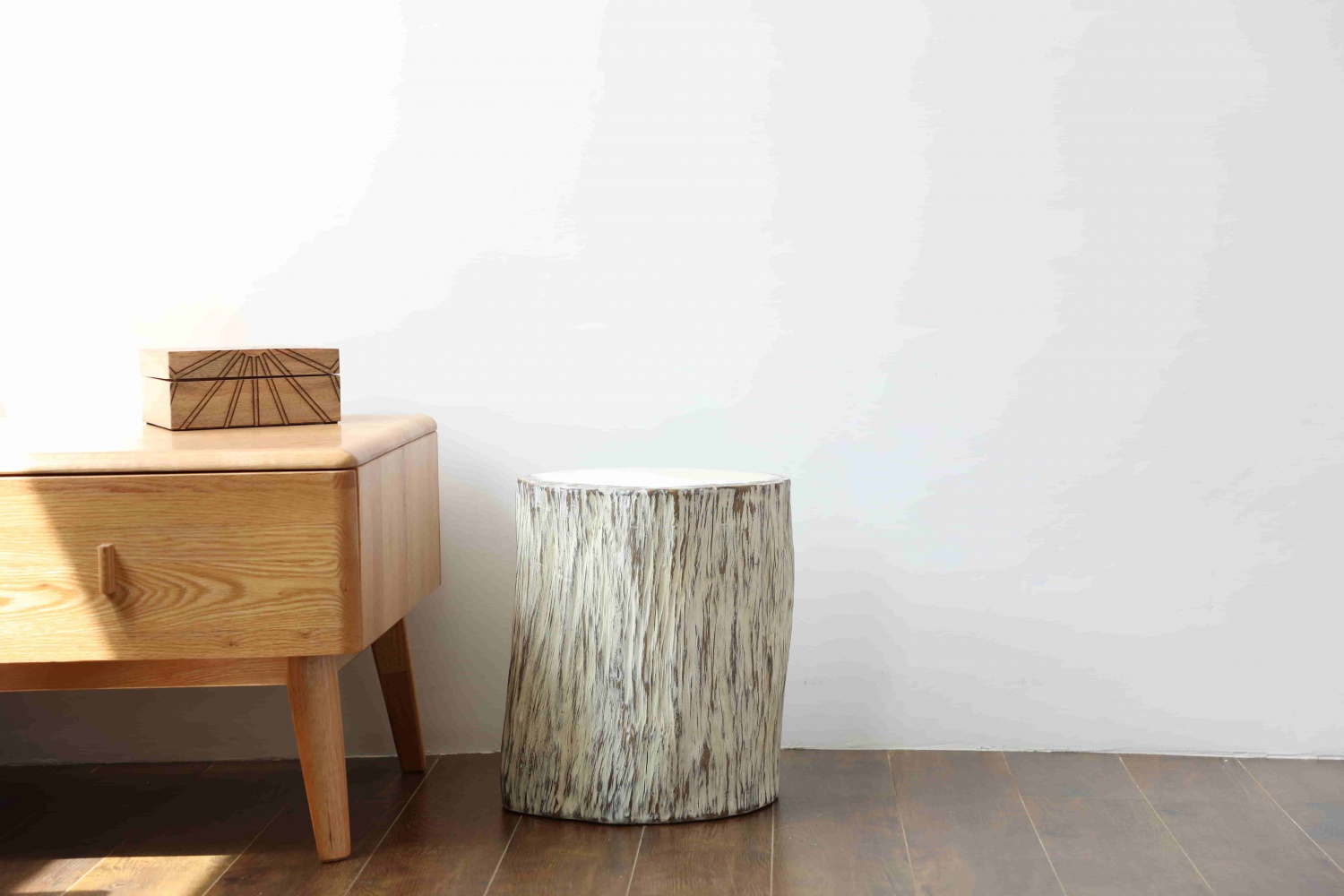 Display Home Decoration Craft abstract modern wood resin stool