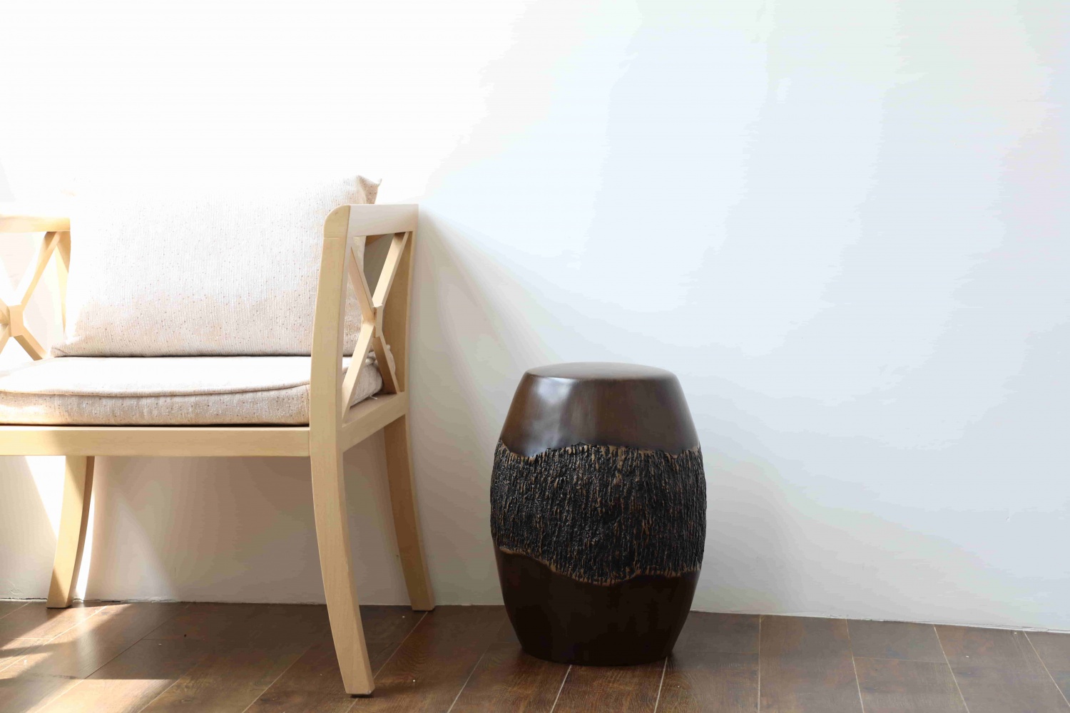 Home Decoration Craft Ornament antique modern wood resin Low stool