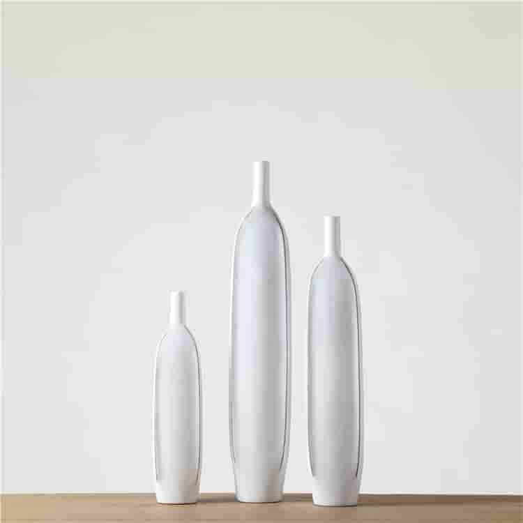 Popular home corner exquisite europe style vases elegant white resin flower vase home decoration