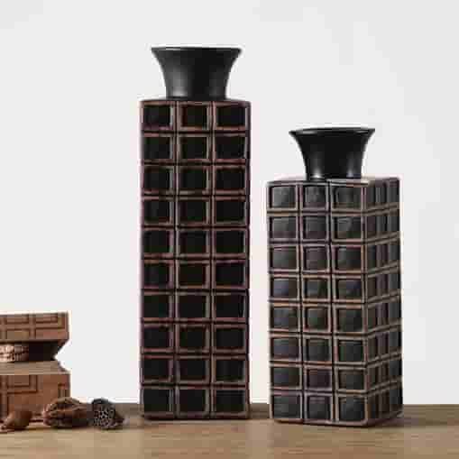 Home decoration resin crafts Nordic style personalized decorations home small ornamental resin vase flower arrangement